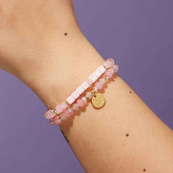 Little Words Project Pink Girl Mom Bracelet
