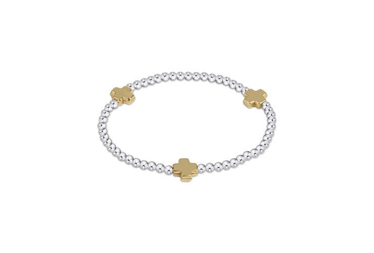 Enewton Signature Cross 3mm Bracelet - Mixed Metal