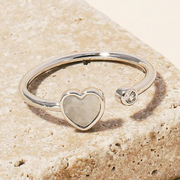 Gemstone Heart & Stud Ring