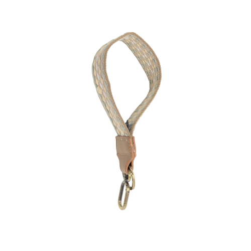 Easy Find Keychain - Natural Dotted Stripe