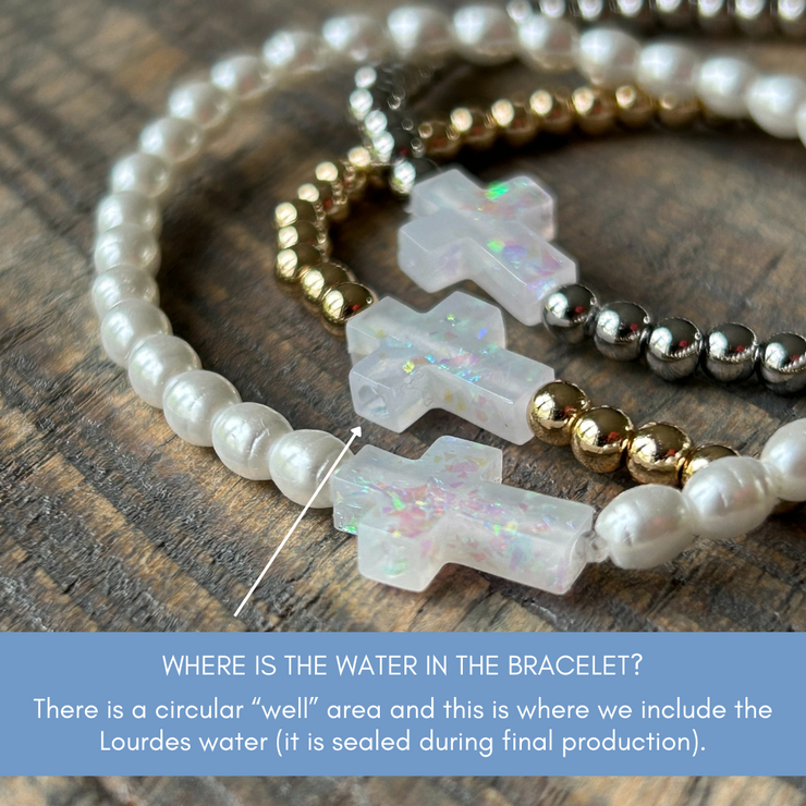 Holy Water Cross Bracelet