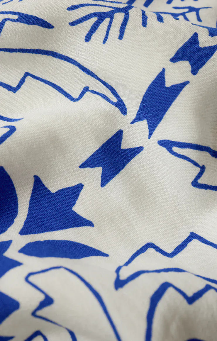 Z Supply Tahina Palm Mini Dress in Nautical Cobalt Blue