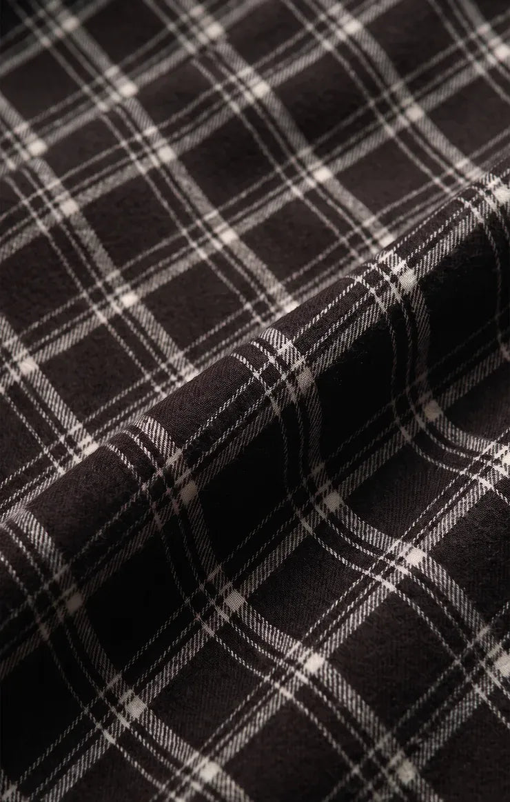 Z Supply Europa Plaid Skirt in Ash Black Ash Black Plaid Maxi Skirt with Elastic Waist Skirts