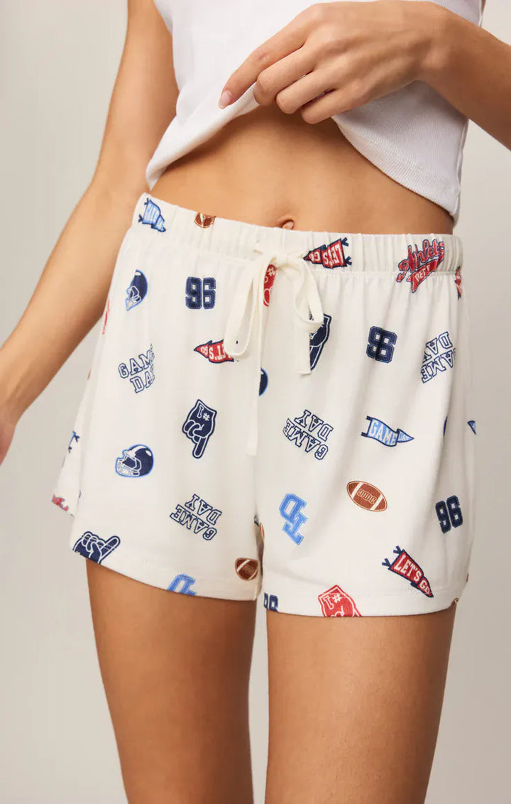 Z Supply Varsity Silky Jersey Shorts in Sandstone