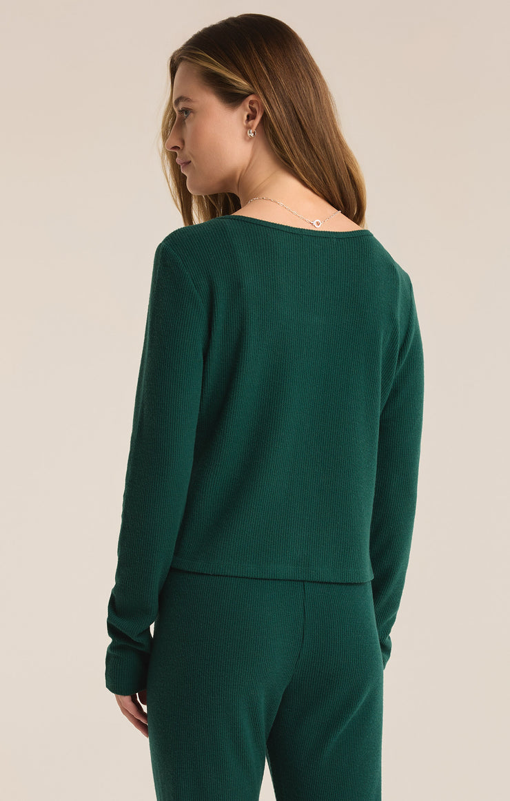 Abigail Long Sleeve Top in Noble Fir