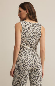 Z Supply Luxe Leopard Tank in Champagne