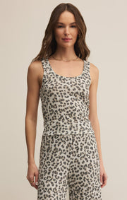 Z Supply Luxe Leopard Tank in Champagne