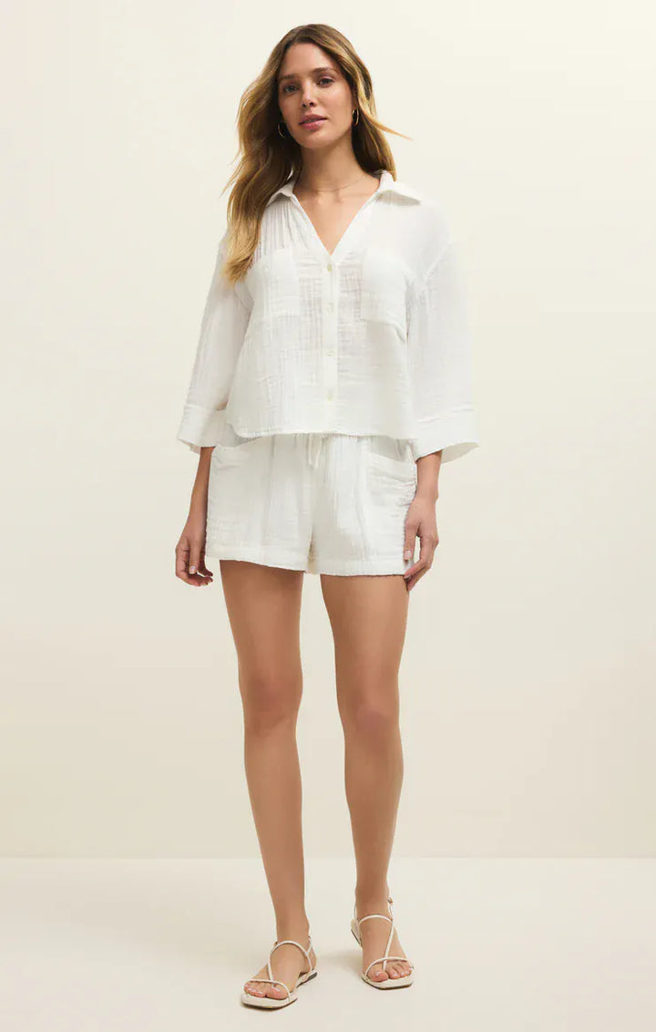 Z Supply Emory Airy Short in White