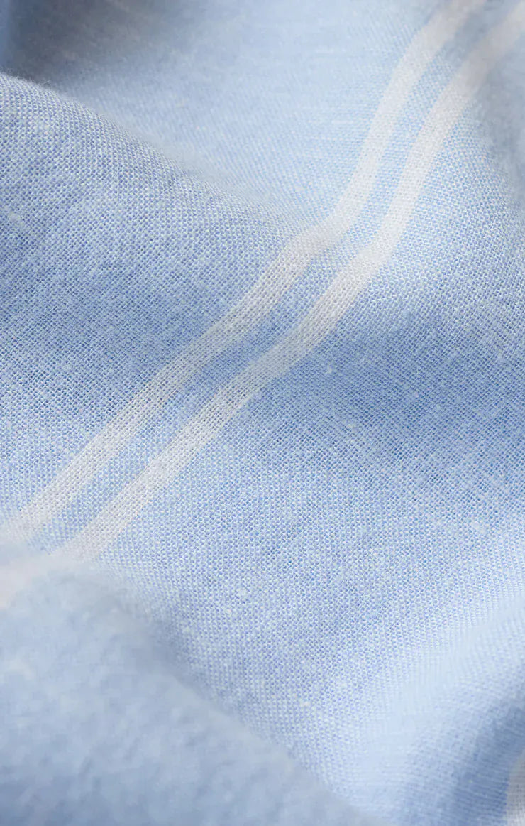 Z Supply The Perfect Linen Striped Short in Blue Light