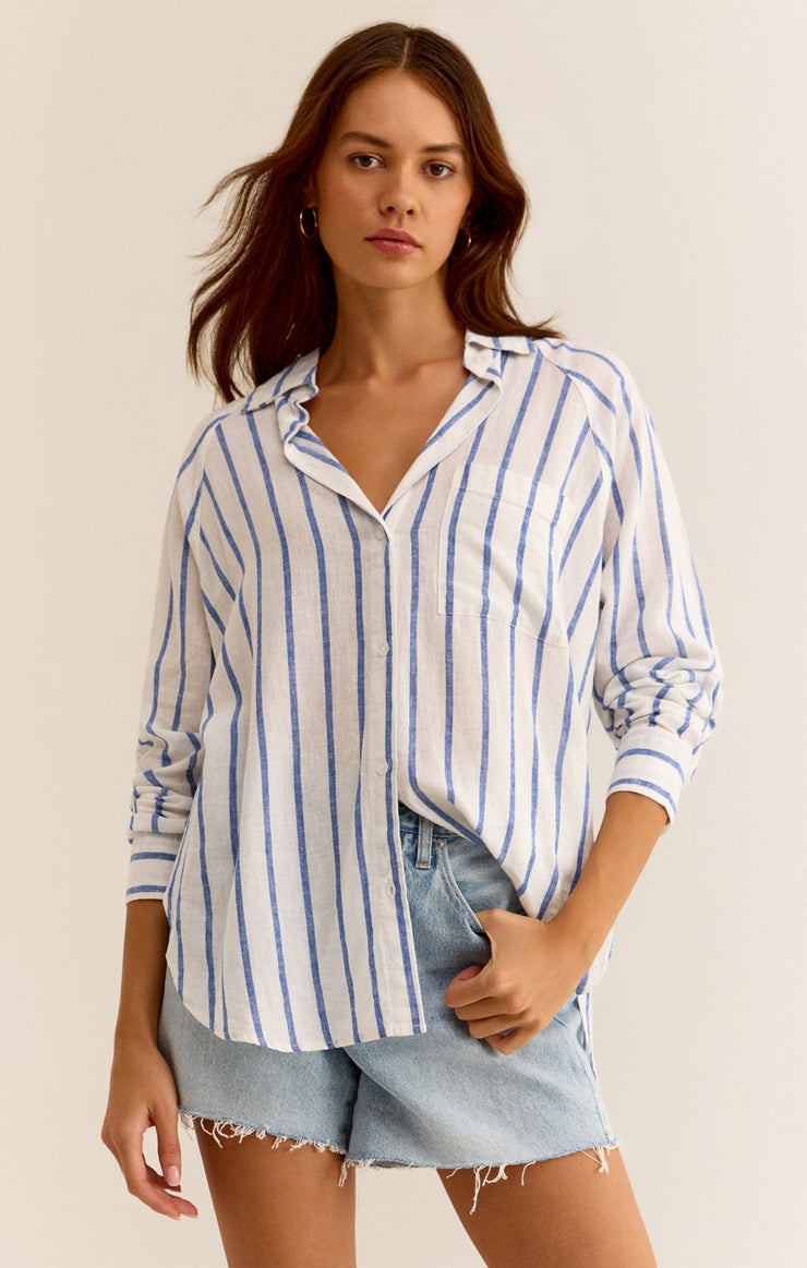 The Perfect Line Top in Palace Blue