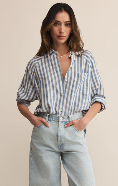 Z. Supply Perfect Linen Top - Boathouse