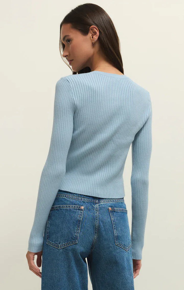 Z Supply Patrice Rib Cardigan in Coast