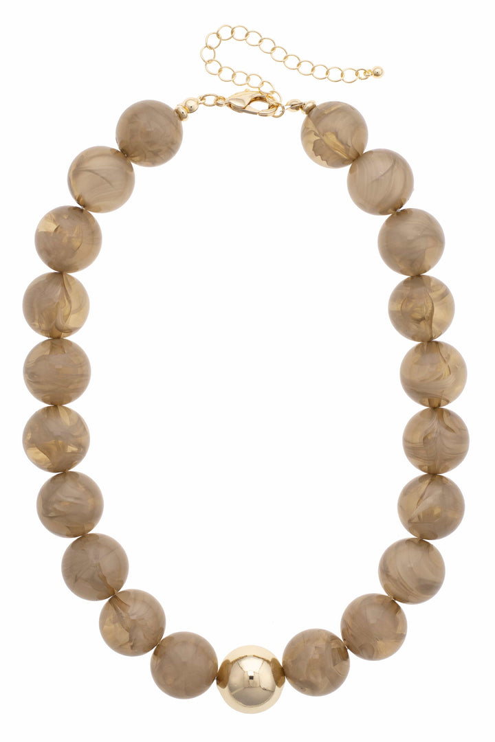 Marjorie Beaded Necklace Marjorie Beaded Necklace Smokey Taupe Necklace