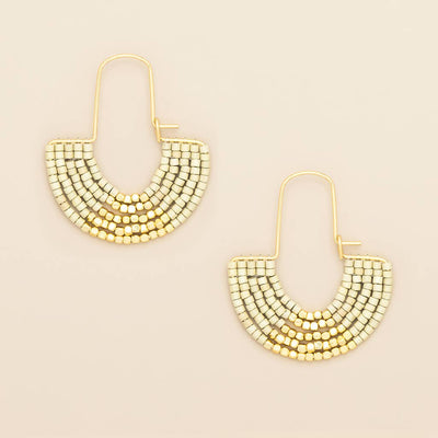 Scout Curated Wears Miyuki U-Hoop Earring - Cream/Gold