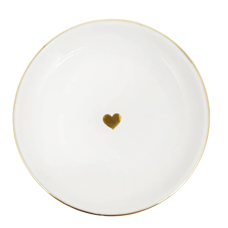 Gold Heart Jewelry Dish