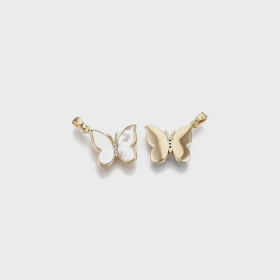 Pearlized Butterfly Charm