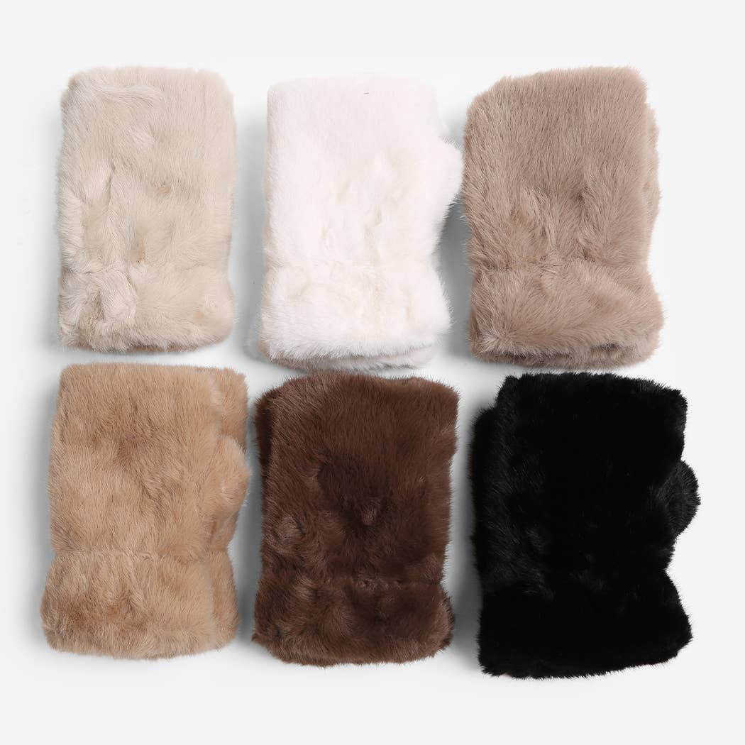 Faux Fur Fingerless Gloves Faux Fur Fingerless Gloves | Cozy Winter Accessories Gloves