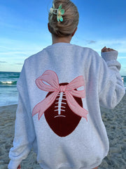 Sunkissed Coconut Trendy Game Day  Embroidered Sweatshirt