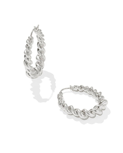 Kendra Scott Haisley Hoop Earrings in Silver