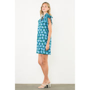 Hello Hydrangea Flutter Sleeve Dress