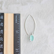 Sterling Chalcedony Marquis Earrings