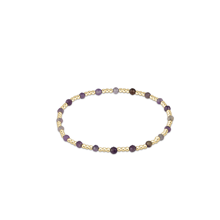 Enewton Extends Gemstone Gold Sincerity 3mm Bead Bracelet - Amethyst