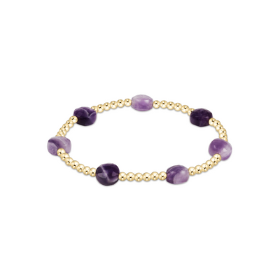 Enewton Extends Admire Gold 3mm Bead Bracelet - Amethyst