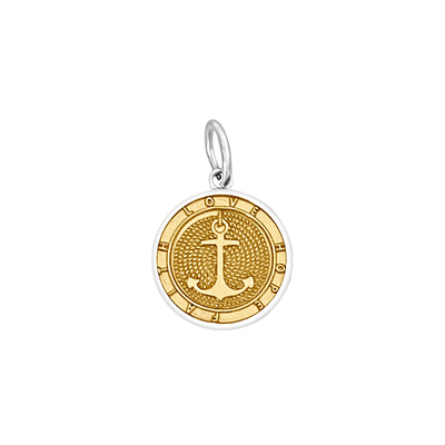 Lola Anchor Pendant - Gold Center