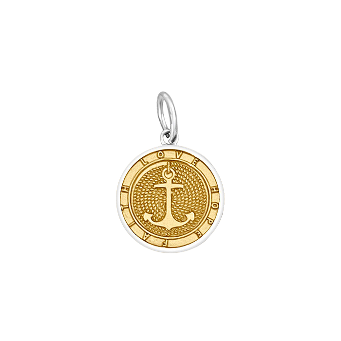 Lola Anchor Pendant - Gold Center