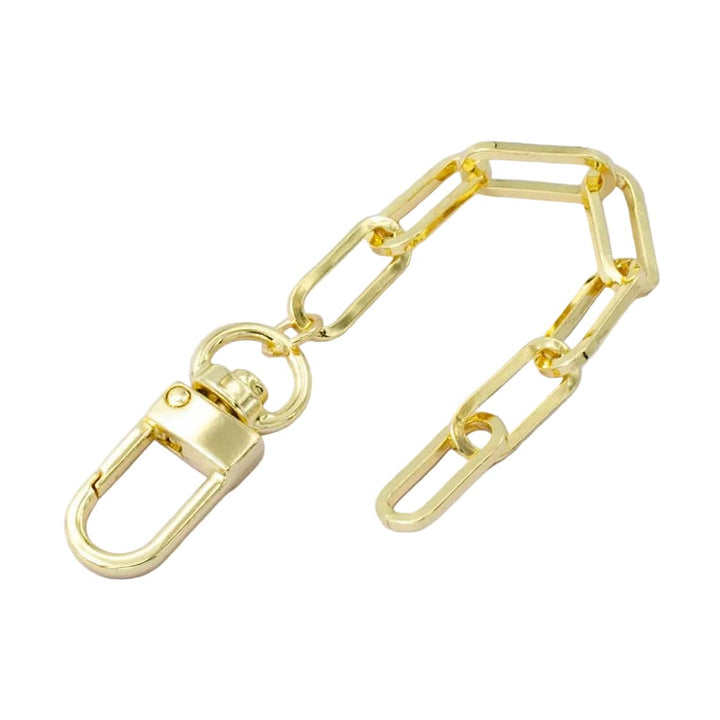 Gold Paper Clip Chain Link Bag Charm