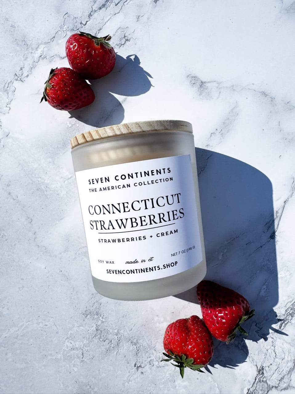 Seven Continents Connecticut Strawberries Candle