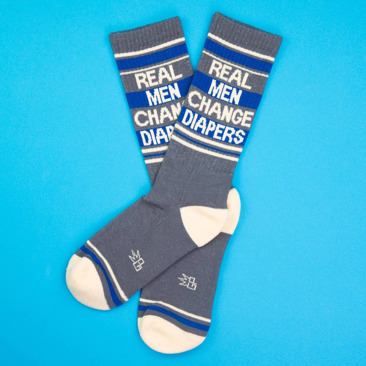 Real Men Change Diapers Premium Cotton Gym Socks