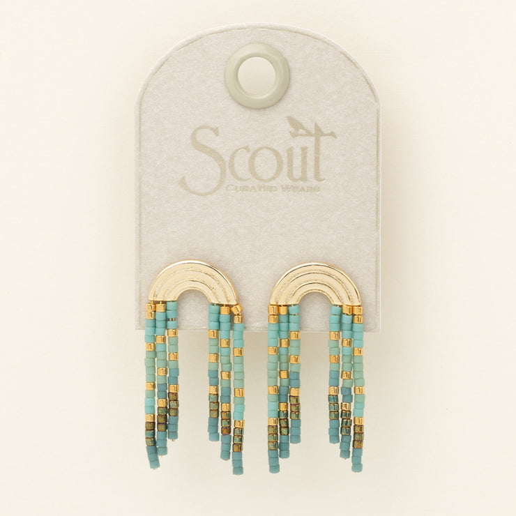 Scout Curated Wears Rainbow Fringe Earring - Turq/Mint