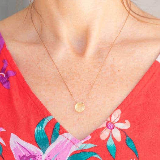 Lemon Quartz Gemstone Necklace - You Are Amazing