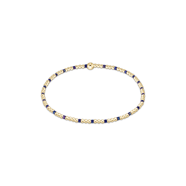 Enewton Hope Sincerity Pattern 2mm Bead Bracelet - Blue Metallic