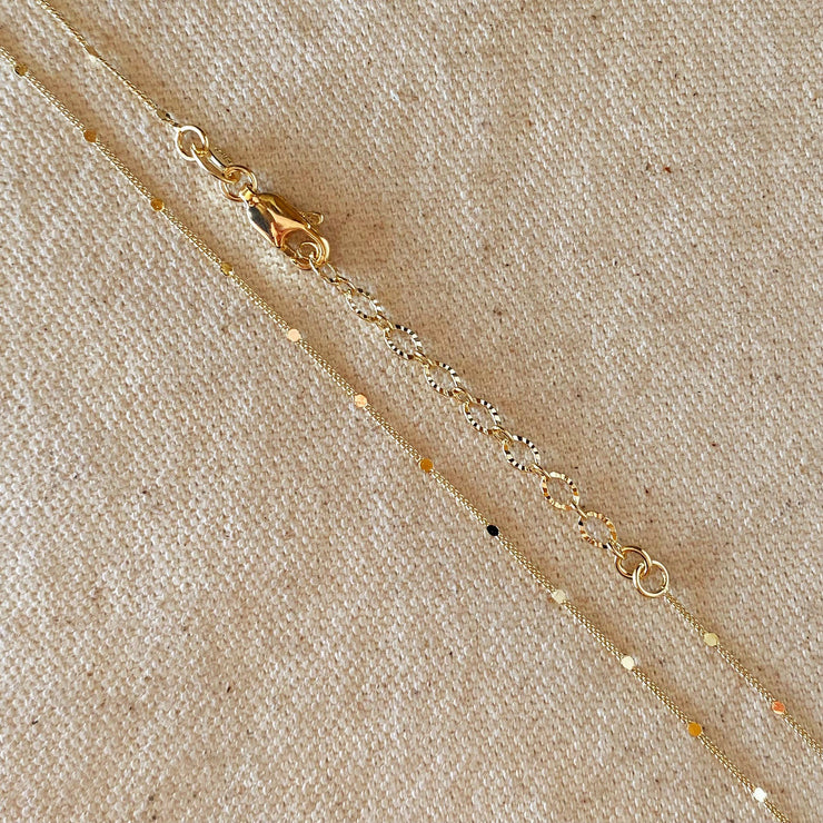 Waterproof Gold Filled Sequin Chain