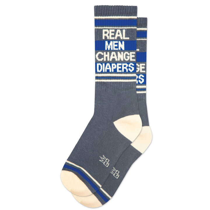 Real Men Change Diapers Premium Cotton Gym Socks