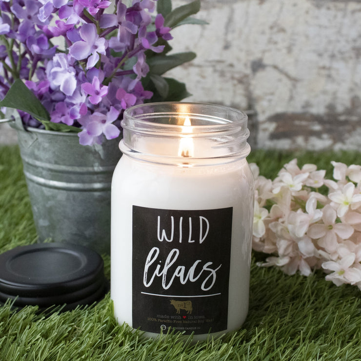 Milk House Mason Jar Candle - Wild Lilacs