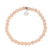 Celebrate Stacker Bracelet with Beige Crystal Beads