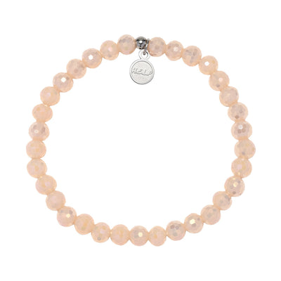Celebrate Stacker Bracelet with Beige Crystal Beads