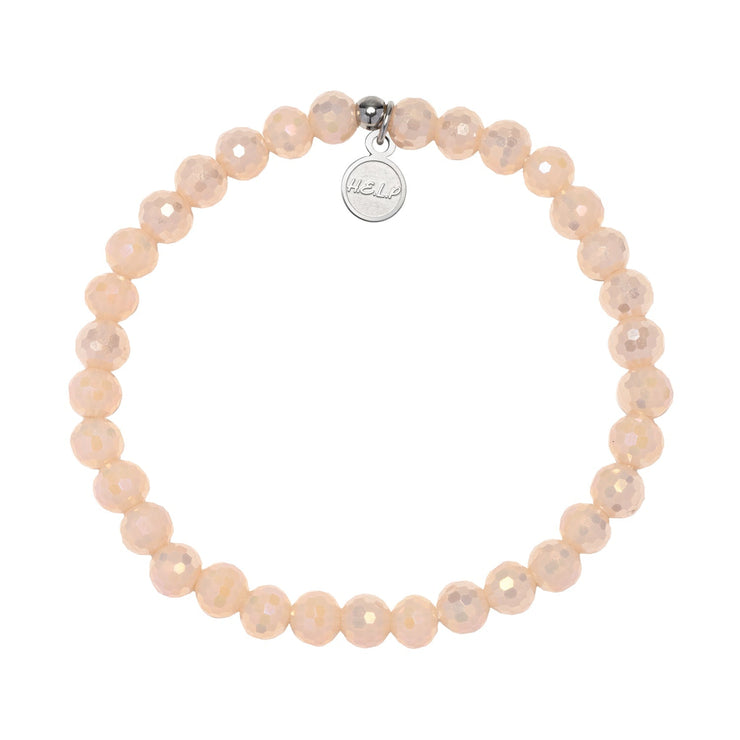 Celebrate Stacker Bracelet with Beige Crystal Beads