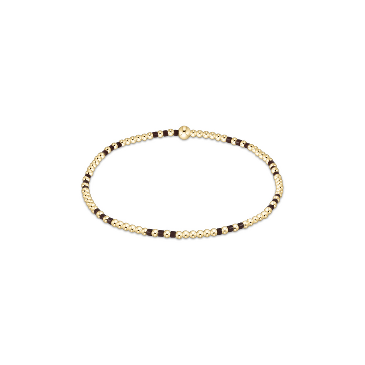 Enewton Hope Joy Pattern 2mm Bead Bracelet - Chocolate