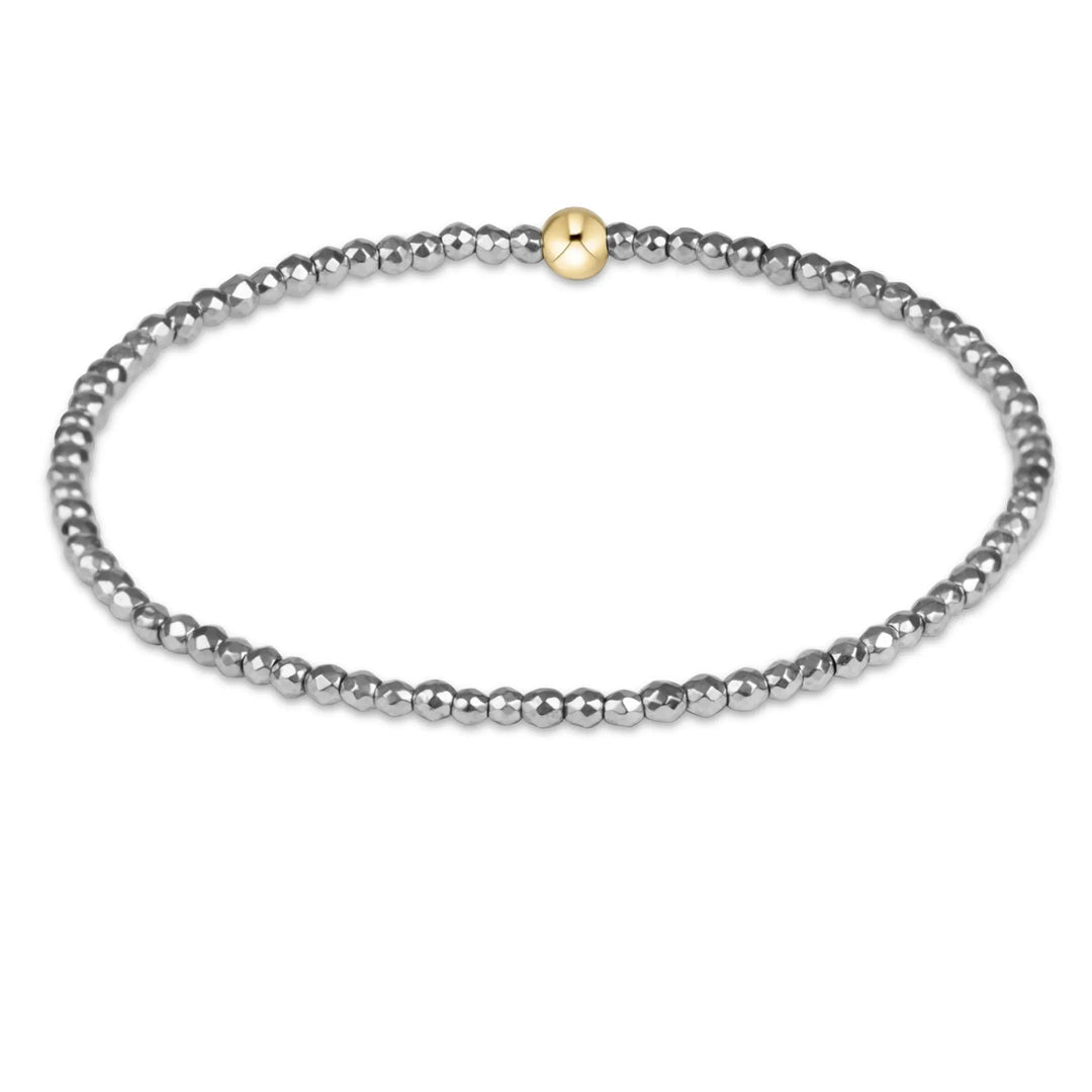 Enewton faceted 2mm hematite gemstone bracelet