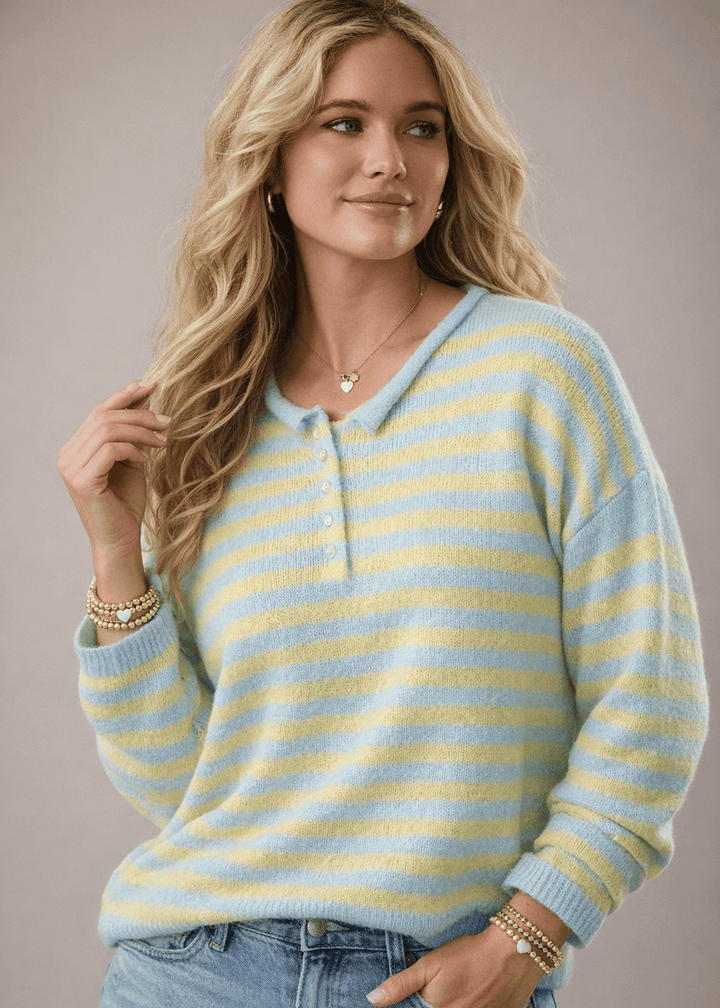 Seaside Lemon Stripe Sweater