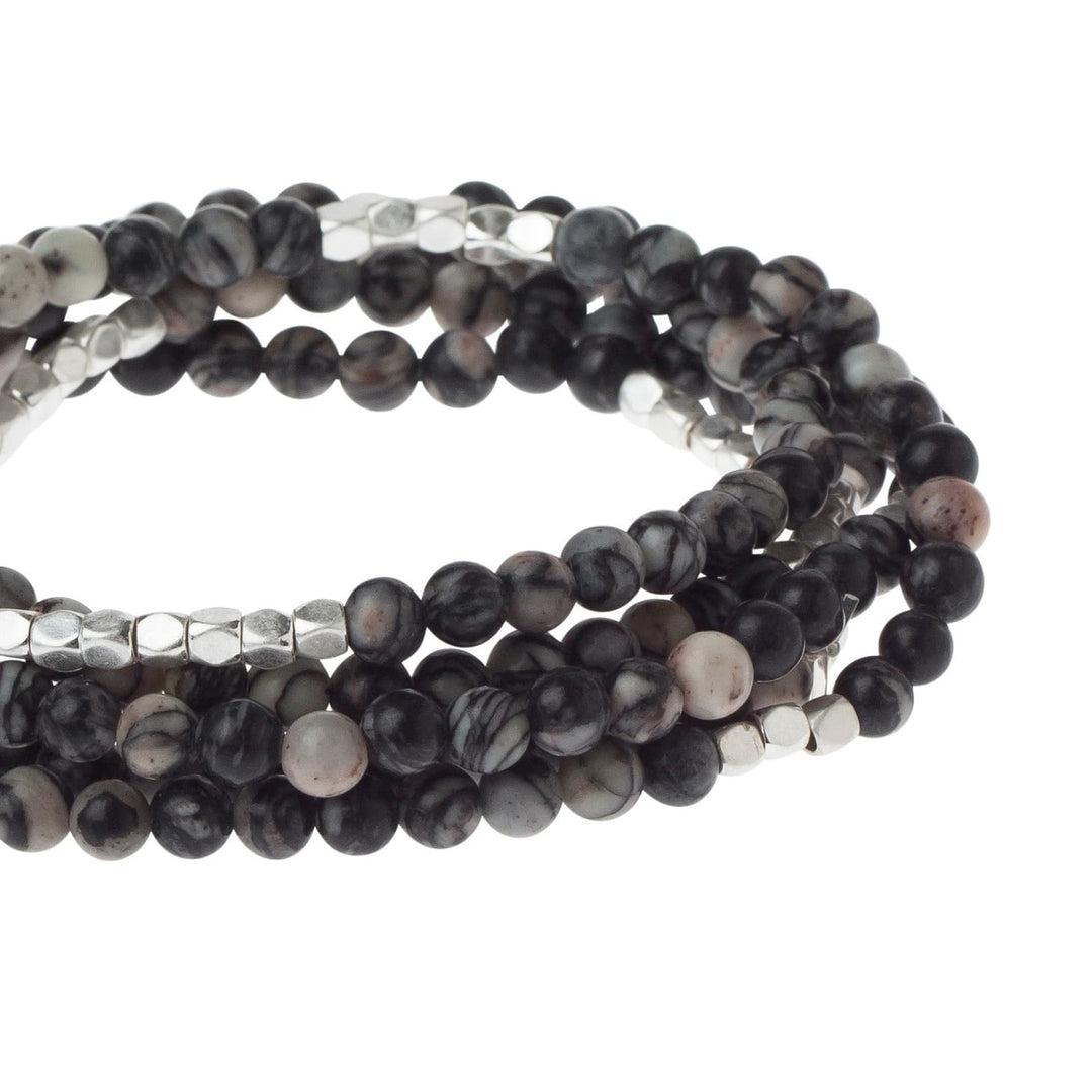 Scout Curated Wears Stone Wrap - Black Network Agate