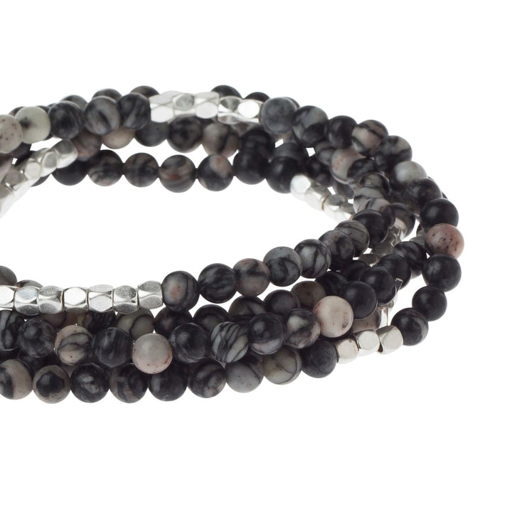 Scout Curated Wears Stone Wrap - Black Network Agate