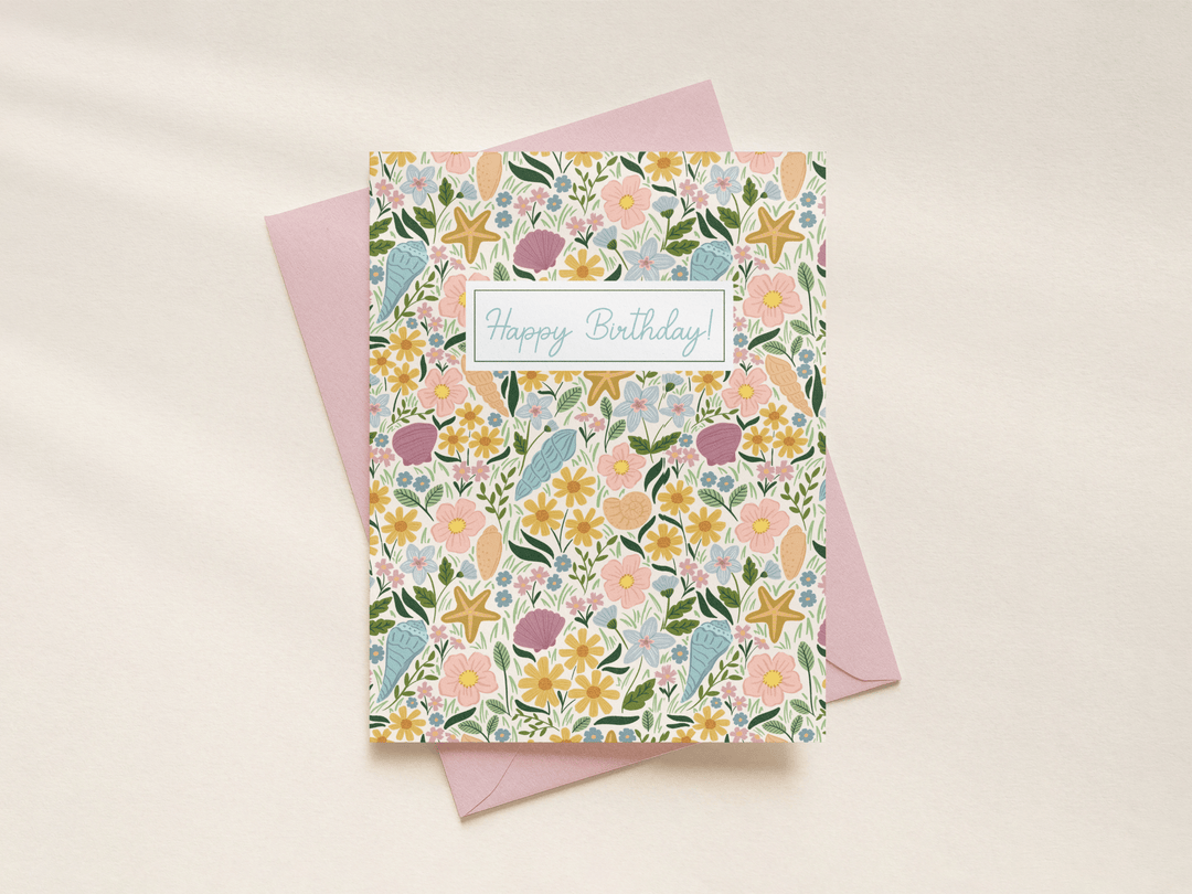 Birthday Card Petals and Shells Happy Birthday Birthday Card Petals and Shells Happy Birthday Cards