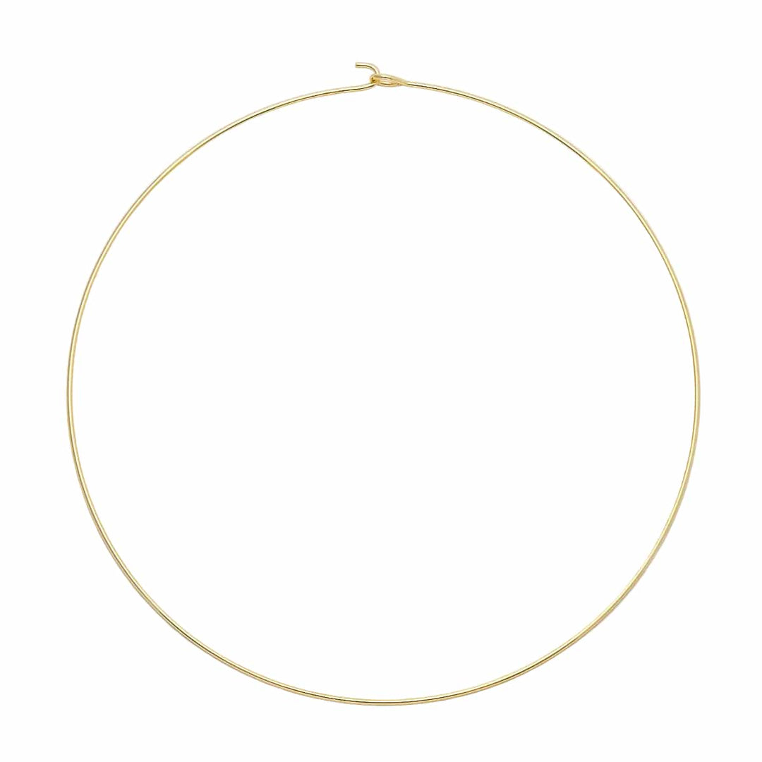 18kt Gold Plated 1.2mm Floating Collar Necklace - Pendant Bar Base 18K Gold 1.2mm Floating Collar Necklace | Pendant Base Necklace