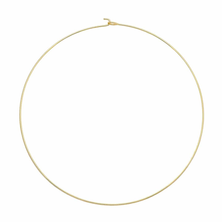 18kt Gold Plated 1.2mm Floating Collar Necklace - Pendant Bar Base 18K Gold 1.2mm Floating Collar Necklace | Pendant Base Necklace