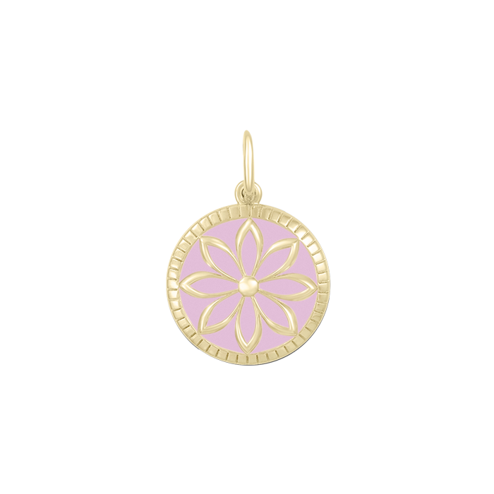 Lola Daisy Pendant - All Gold Pink